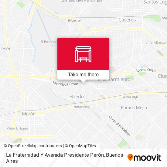 La Fraternidad Y Avenida Presidente Perón map