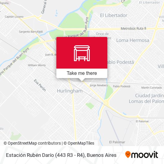 Mapa de Estación Rubén Darío (443 R3 - R4)