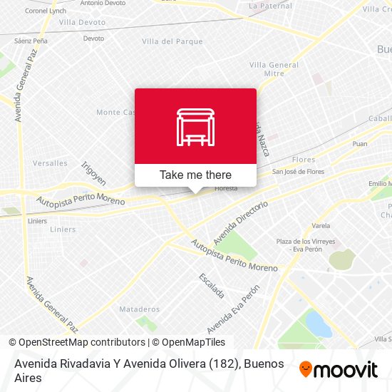 Mapa de Avenida Rivadavia Y Avenida Olivera (182)