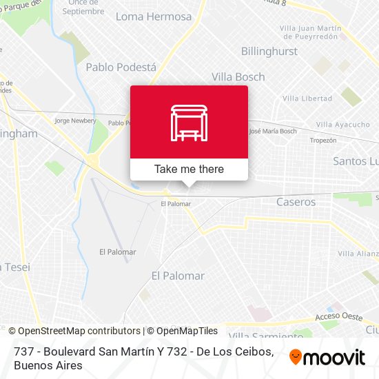 737 - Boulevard San Martín Y 732 - De Los Ceibos map