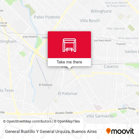 General Bustillo Y General Urquiza map
