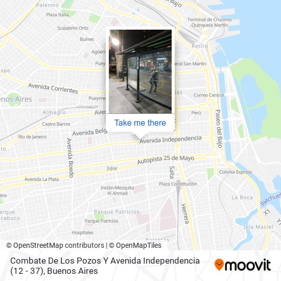 Combate De Los Pozos Y Avenida Independencia (12 - 37) map