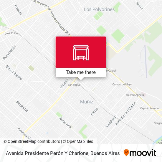 Mapa de Avenida Presidente Perón Y Charlone