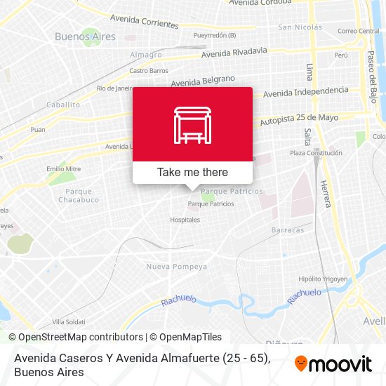 Mapa de Avenida Caseros Y Avenida Almafuerte (25 - 65)