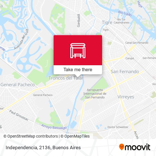 Independencia, 2136 map