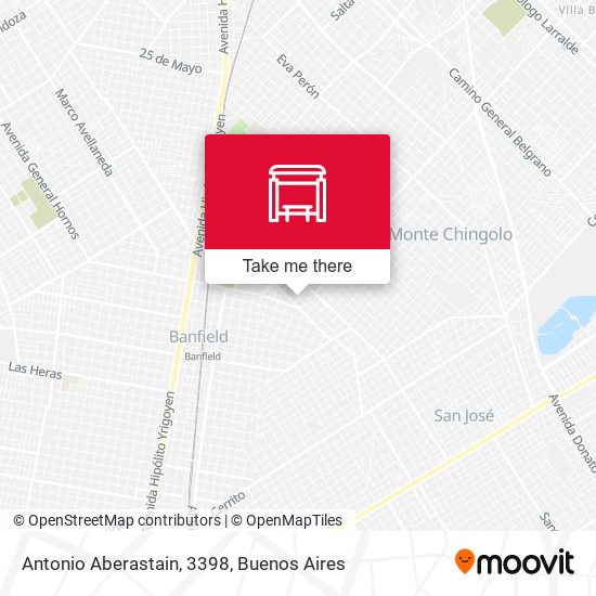 Antonio Aberastain, 3398 map