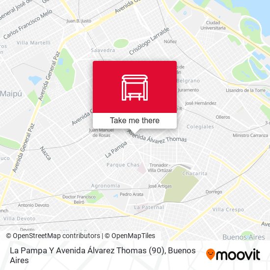 La Pampa Y Avenida Álvarez Thomas (90) map