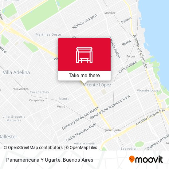 Panamericana Y Ugarte map