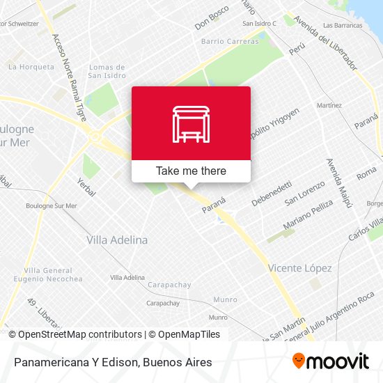 Panamericana Y Edison map