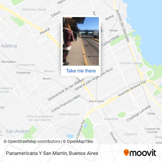 Mapa de Panamericana Y San Martín
