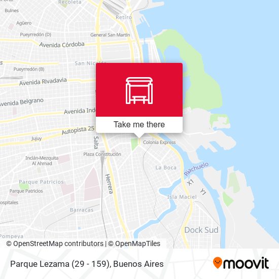 Mapa de Parque Lezama (29 - 159)