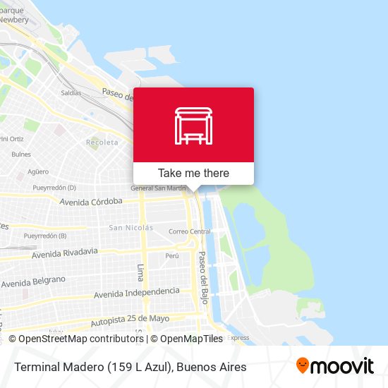 Terminal Madero (159 L Azul) map