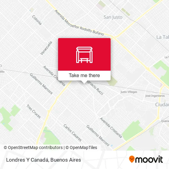 Londres Y Canadá map