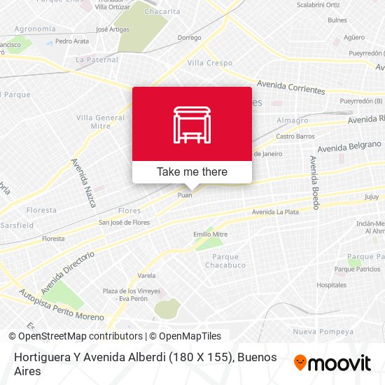 Hortiguera Y Avenida Alberdi (180 X 155) map