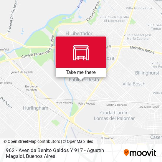962 - Avenida Benito Galdós Y 917 - Agustín Magaldi map