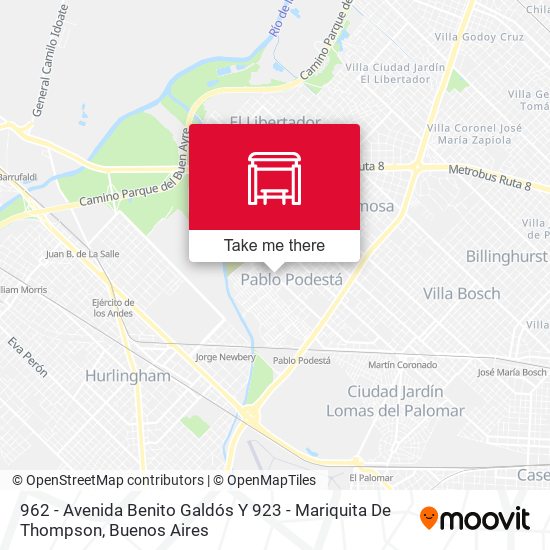 962 - Avenida Benito Galdós Y 923 - Mariquita De Thompson map
