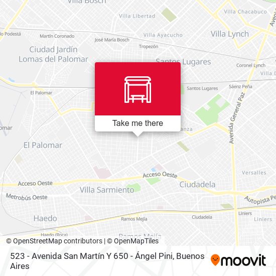 523 - Avenida San Martín Y 650 - Ángel Pini map