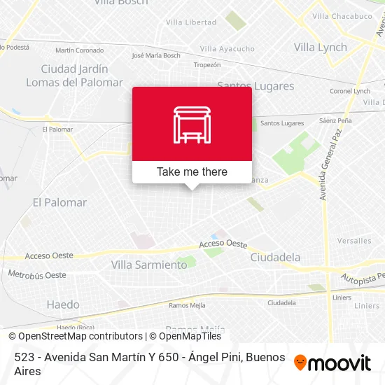 523 - Avenida San Martín Y 650 - Ángel Pini map