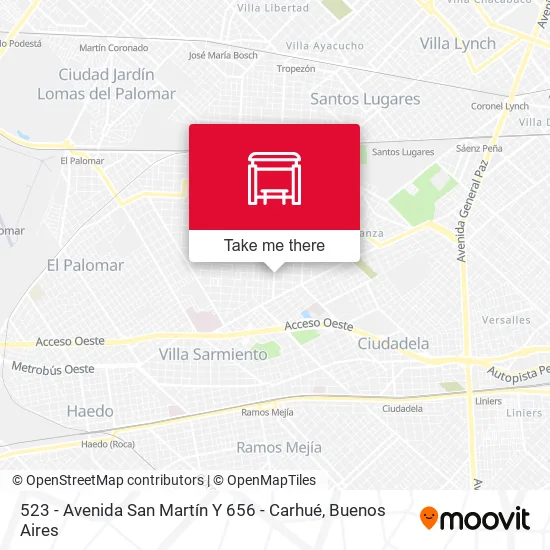 523 - Avenida San Martín Y 656 - Carhué map