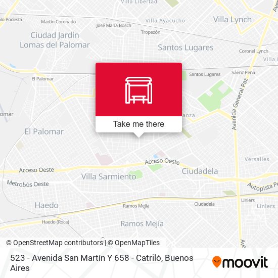 523 - Avenida San Martín Y 658 - Catriló map