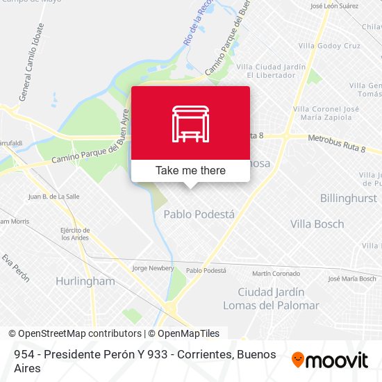 954 - Presidente Perón Y 933 - Corrientes map