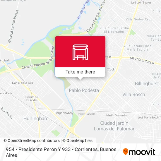 954 - Presidente Perón Y 933 - Corrientes map
