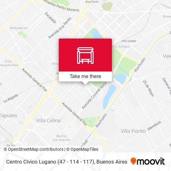 Mapa de Centro Cívico Lugano (47 - 114 - 117)