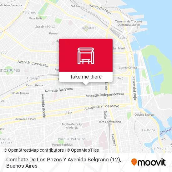 Combate De Los Pozos Y Avenida Belgrano (12) map