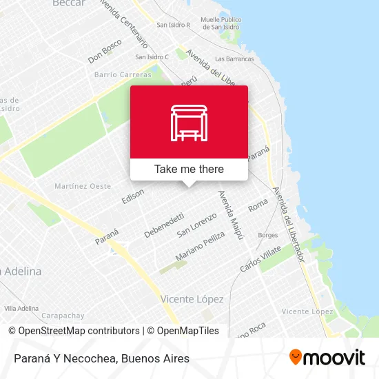 Paraná Y Necochea map