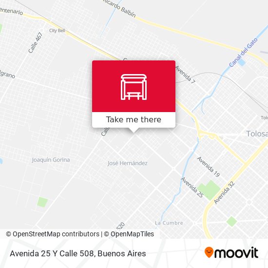 Avenida 25 Y Calle 508 map