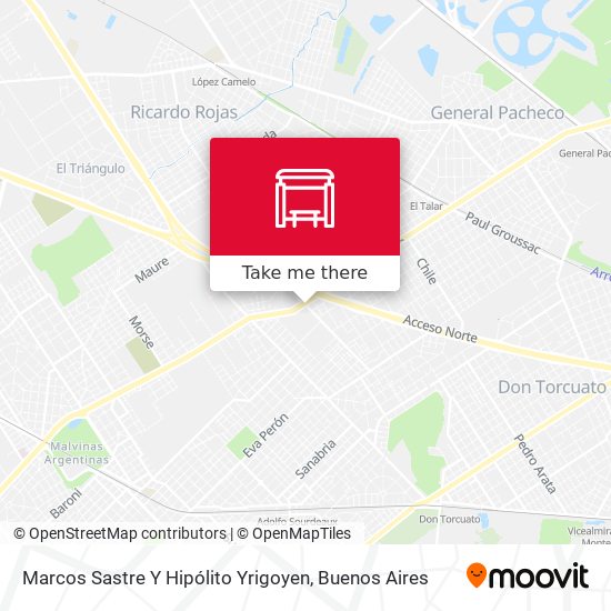 Marcos Sastre Y Hipólito Yrigoyen map