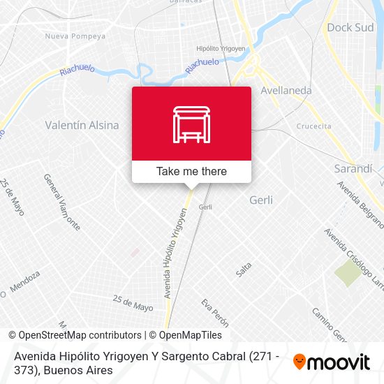 Mapa de Avenida Hipólito Yrigoyen Y Sargento Cabral (271 - 373)
