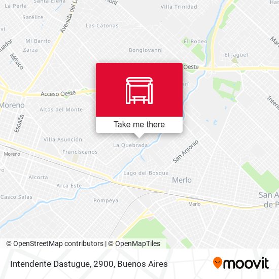 Intendente Dastugue, 2900 map