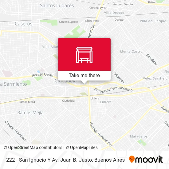 222 - San Ignacio Y Av. Juan B. Justo map