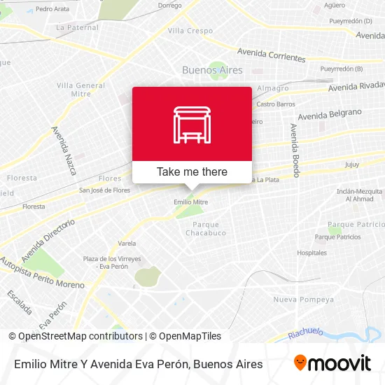 Mapa de Emilio Mitre Y Avenida Eva Perón