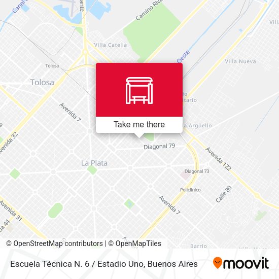 Mapa de Escuela Técnica N. 6 / Estadio Uno
