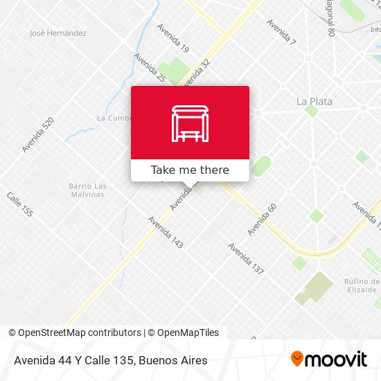 Mapa de Avenida 44 Y Calle 135