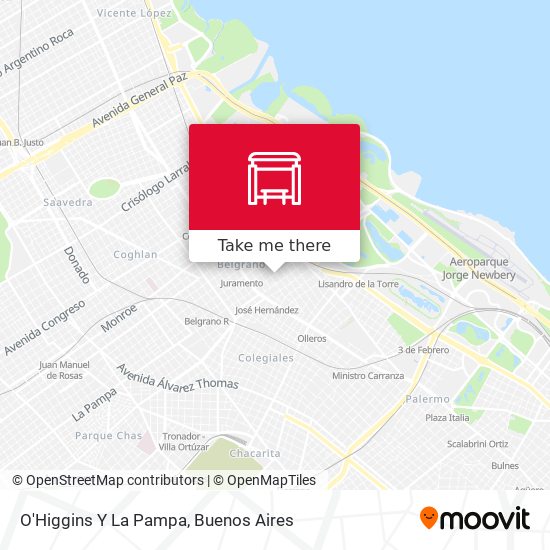 O'Higgins Y La Pampa map