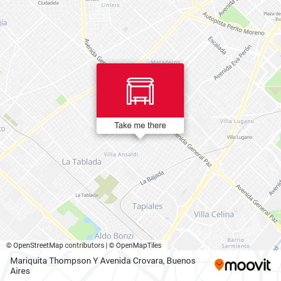 Mariquita Thompson Y Avenida Crovara map