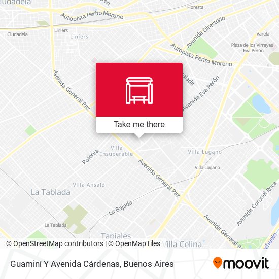 Mapa de Guaminí Y Avenida Cárdenas