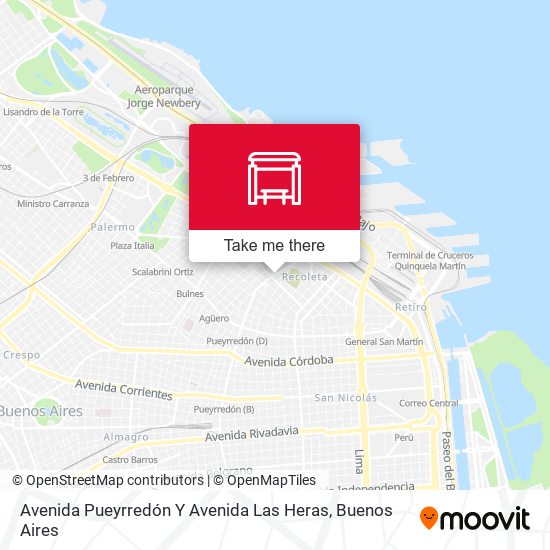 Avenida Pueyrredón Y Avenida Las Heras map