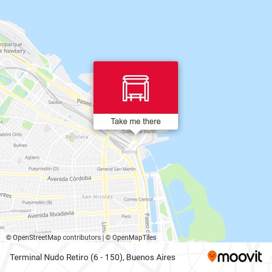 Terminal Nudo Retiro (6 - 150) map