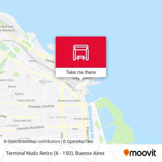 Mapa de Terminal Nudo Retiro (6 - 150)
