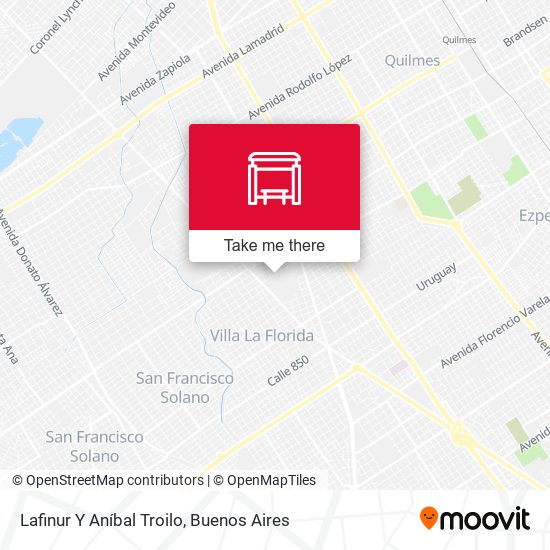 Lafinur Y Aníbal Troilo map