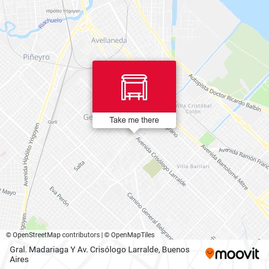 Gral. Madariaga Y Av. Crisólogo Larralde map