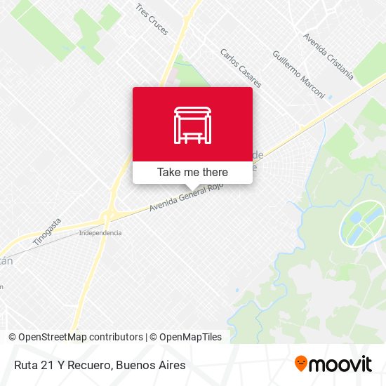 Ruta 21 Y Recuero map