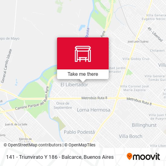 Mapa de 141 - Triunvirato Y 186 - Balcarce