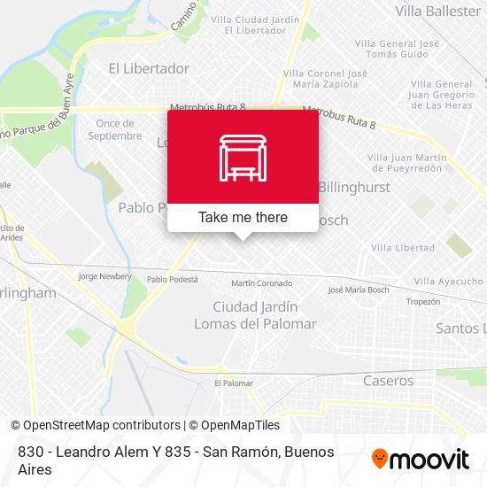 830 - Leandro Alem Y 835 - San Ramón map