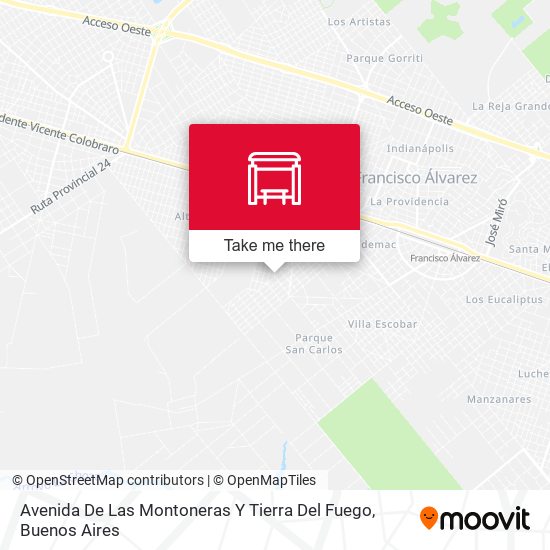 Avenida De Las Montoneras Y Tierra Del Fuego map