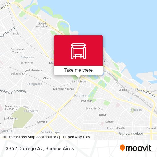 Mapa de 3352 Dorrego Av.